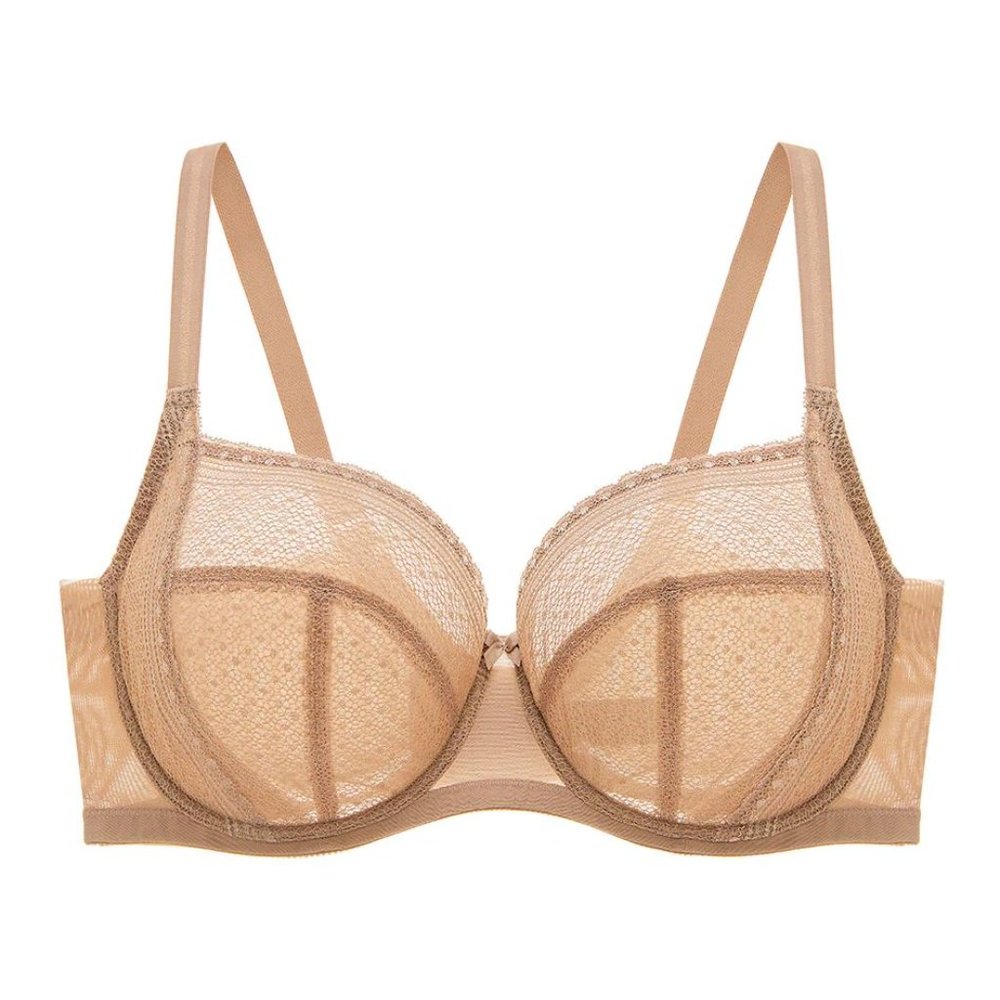Understance Sierra FlexWire Balconette Lace Bra - Cafe Au Lait - 38DD